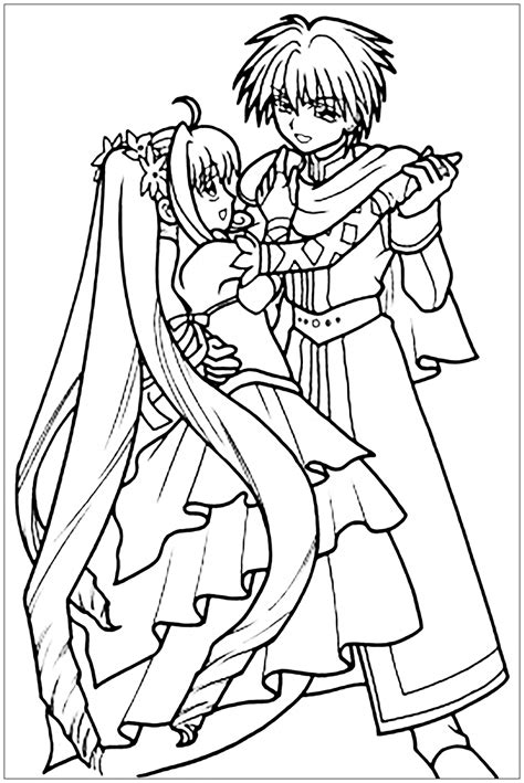Anime Couple Coloring Pages To Print