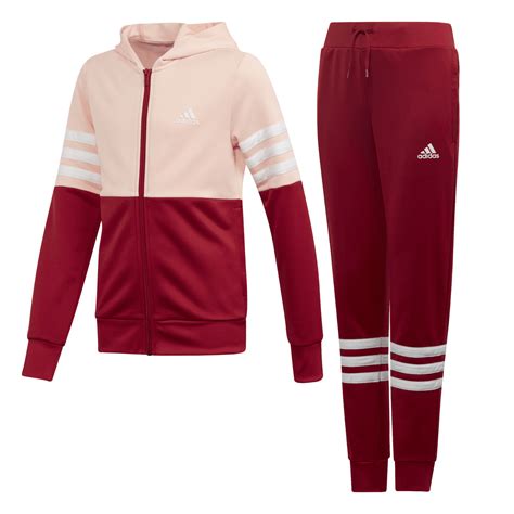 Adidas Girls Hooded Track Suit Adidas From Excell Sports Uk