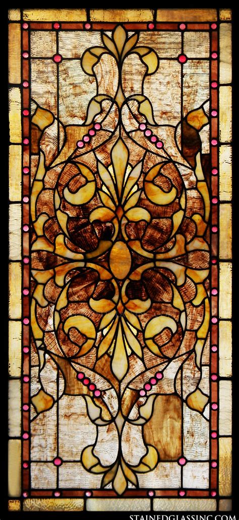 Victorian Symmetry Stained Glass Window