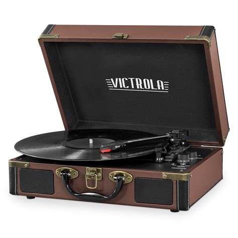 Victrola Bluetooth Suitcase Record Player With 3 Speed Turntable