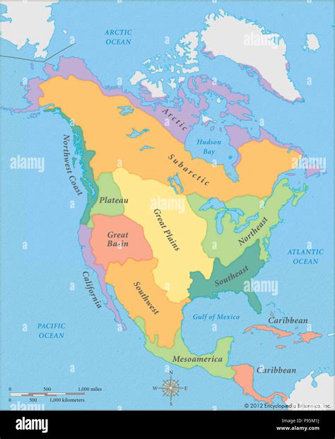 Regions Of North America Stock Photo Alamy