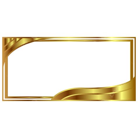 Gold Rectangle Frame Vector Design Images Gold Frame Rectangle With Wave Ornament Gold Elegant