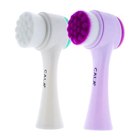 Dual Action Facial Cleansing Brush By Cala Soft Bristle Cleansing