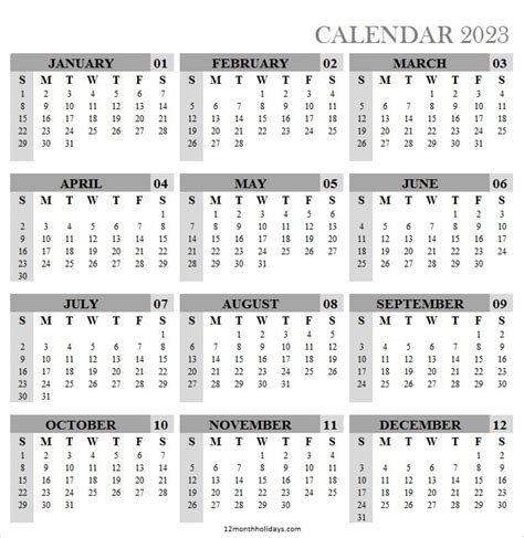 Free 2023 Printable Calendar One Page Latest Calendar Template