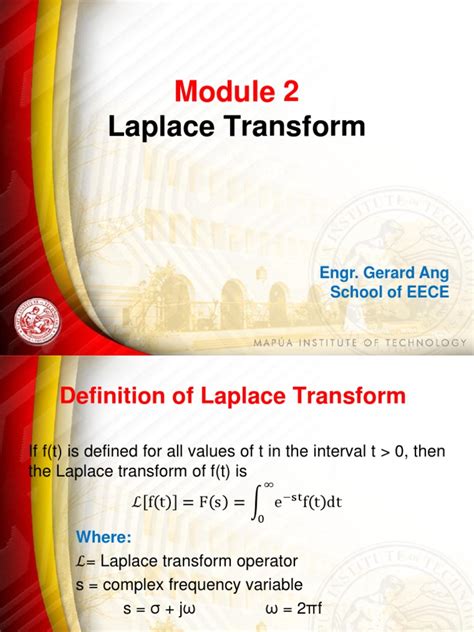 Laplace Transform Properties And Elementary Function Transforms Pdf