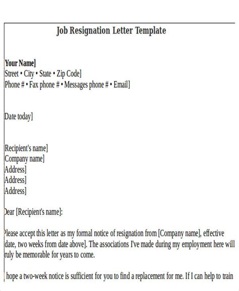Rude Resignation Letter Template 8 Free Word Pdf Format Download