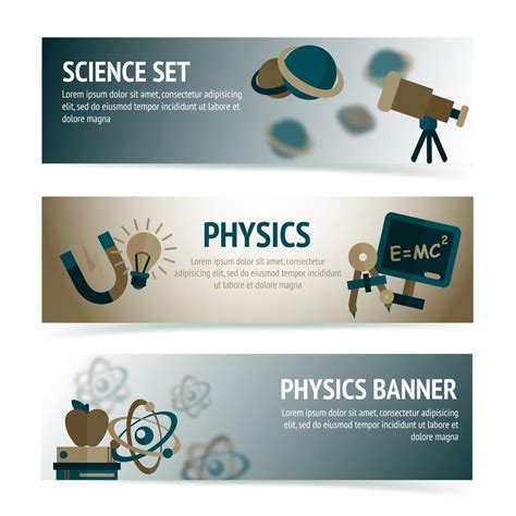 Physics Science Banners 459428 Vector Art At Vecteezy