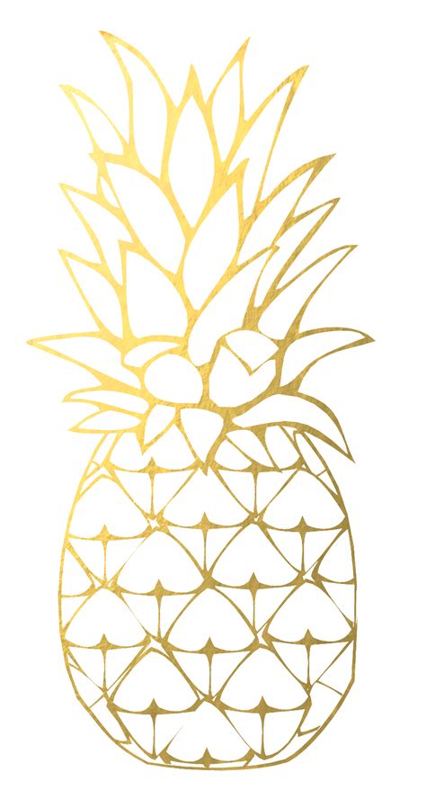 Pineapple clipart gold pineapple, Pineapple gold pineapple ...