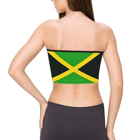 jamaican flag women s tie bandeau top caribbean kulture creations in 2022 bandeau top