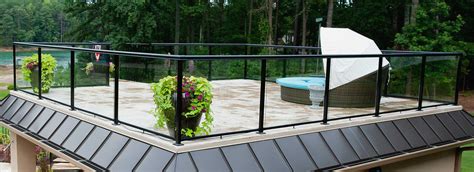 Deck Railing Glass Panels Topless Glass Deck Railing Systems For An Elegant View Through