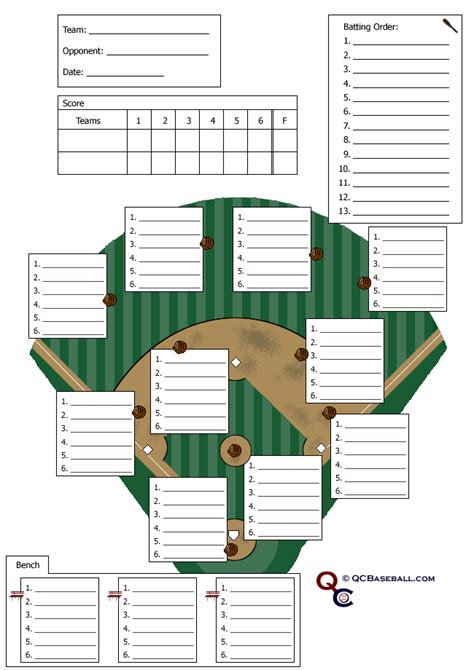 Printable Softball Lineup Cards Customize And Print