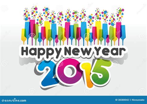 Happy New Year 2015 Greeting Card Stock Photography Image 38380042
