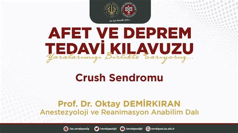 CRUSH Sendromu Prof Dr Oktay DEMİRKIRAN YouTube