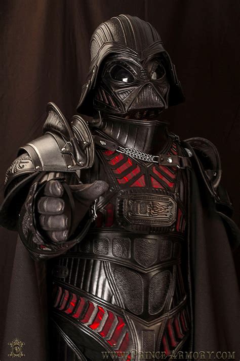 A Suit Of Leather Medieval Armor Styled After Darth Vaders Iconic