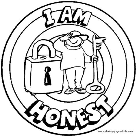 Honesty Coloring Sheets Coloring Pages