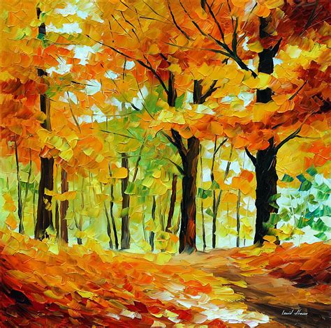 Fall Mood — Nature Canvas Art Oil Painting By Leonid
