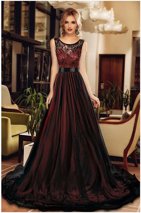 Sexy Fashion Dress Elegant Queen Party Dress Round Collar Sleeveless Charming Elegant Dress In