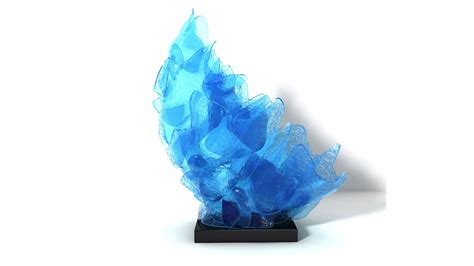 3d Blue Brimstone By Caleb Nichols Art Glass Sculpture Artful Home Turbosquid 2053178