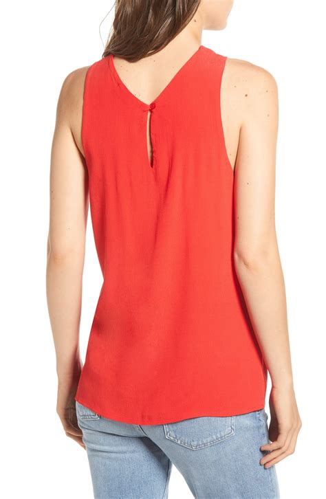 Chelsea28 Twist Front Sleeveless Top In Red Lyst