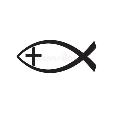 Jesus Fish Icon Christian Ichthys Stock Illustratie Illustration Of