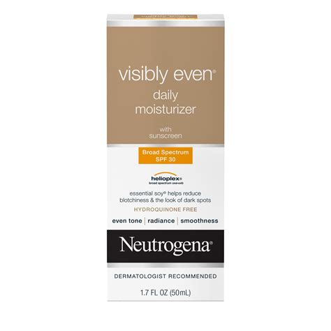 Neutrogena Visibly Even Facial Moisturizer With Sunscreen Even Skin