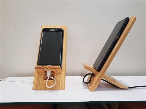 Pinewood Cellphone Holder Mobile Stand Etsy Uk