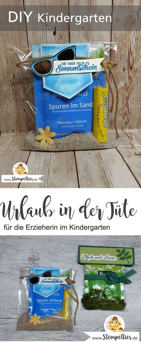 Stampin Up Erzieherin Kindergarten Geschenk Kleinigkeit Urlaub In Der