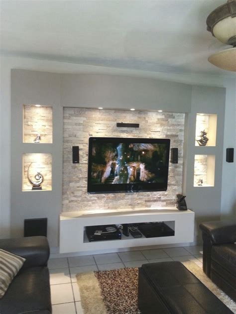 Modern Living Room Tv Wall Awesome Decors