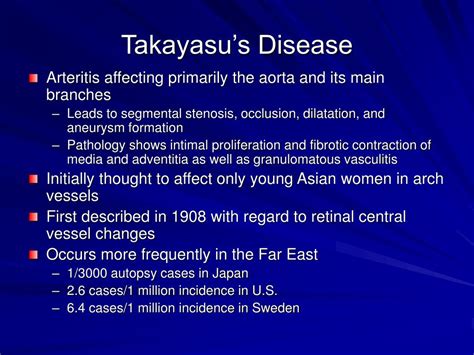 Ppt Takayasus Disease Powerpoint Presentation Free Download Id388305