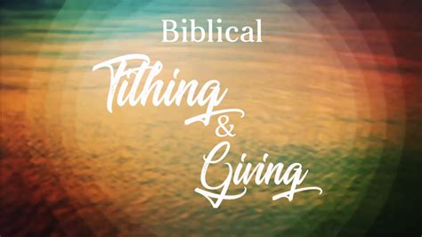Biblical Tithing And Giving Church Of Pentecost