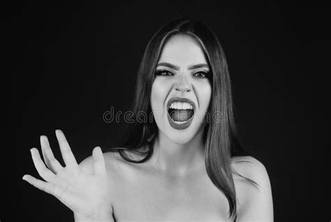 Emotional Angry Woman Upset Girl Screaming Hate Rage Pensive Woman