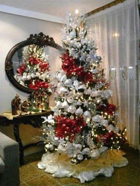 Boicotear Encantador Anónimo Decoracion Arbol De Navidad Rojo Y Plata