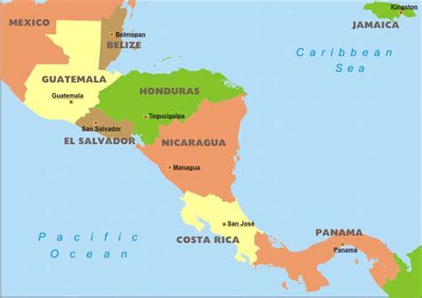 18 Negara Negara Di Amerika Tengah Serta Ibukotanya Ruana Sagita