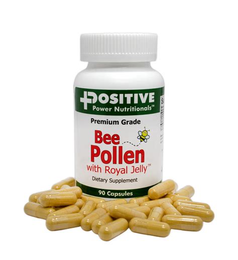 Premium Grade Bee Pollen With Royal Jelly 60 Capsules Positive