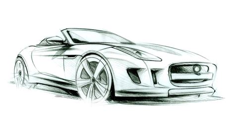 Jaguar F Type Design Sketch Car Body Design