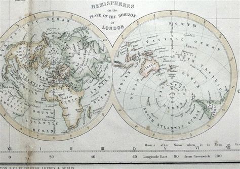 The World On Mercators Projection A Fullarton Original Antique Map