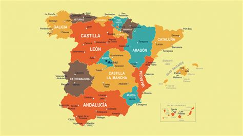 No mapa abaixo, podemos ver a divisão da comunidades e suas. Mapa de la división de España en comunidades autónomas