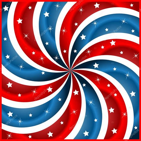 American Flag Stars And Swirly Stripes — Stock Vector © Toots77 3340395