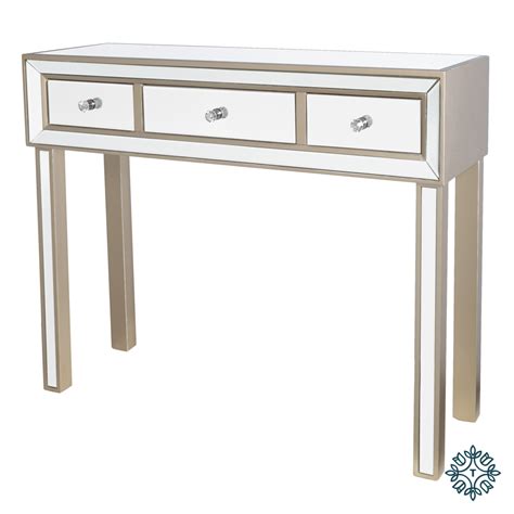 Mirrored Console 3 Drawer Carmen Furniture And Tware