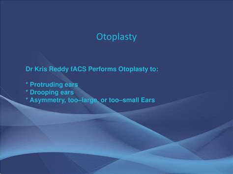 Ppt Otoplasty And Blepharoplasty Facial Refinement Powerpoint