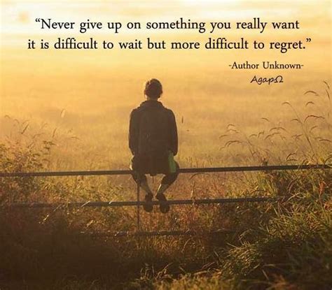 Never Give Up On Something You Really Want It Is Difficult To Wait But