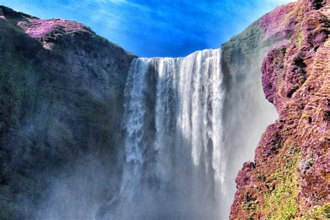 Waterfalls Under Blue Sky At Daytime Iceland Hd Wallpaper Wallpaper
