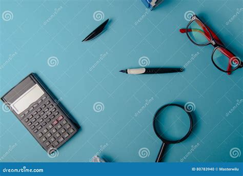 Desk With Tools And Notebook Office Desk Stock Photo Image Of