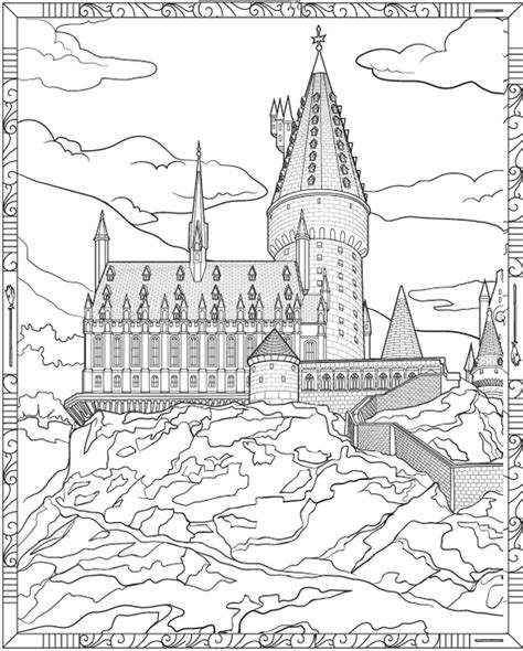 Splendid Harry Potter Hogwarts Castle Coloring Page For All Ages