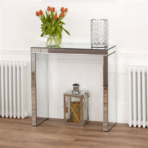 Sleek Mirror Console Table Venetian Style All Home Living