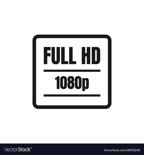Full Hd Logo Symbol 1080p Sign Mark High Vector Image