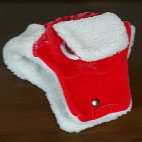Dog Trapper Hat Pet Costume Red And White Size Ml Brand New