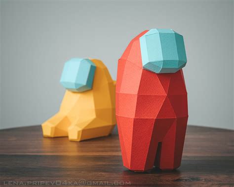 Papercraft Among Us Pets Low Poly Imposter Paper Video Game Etsy