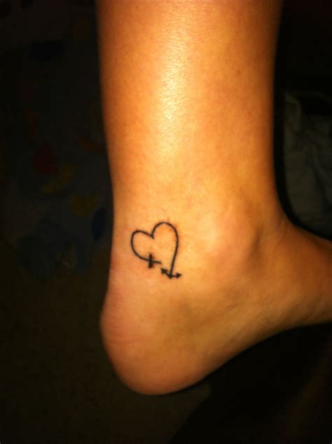 Heartcrossanchor Tattoo I Would Just Do The Anchor Part But Cute