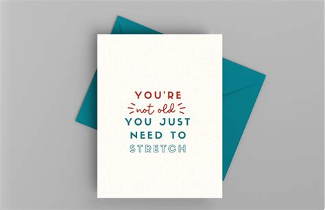 Clever Birthday Card You Just Need To Stretch Inspiring Etsy